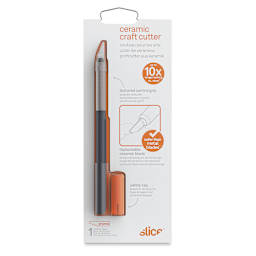 Slice Ceramic Craft Knife - Front of blister package showing knife and cap

