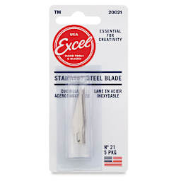 Excel Blades Hobby Blades - #11, Stainless Steel, Safety Carded Package, 5 Blades