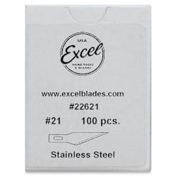 Excel Blades Hobby Blades - #11, Stainless Steel, Bulk Package, 100 Blades - front of packaging