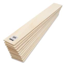 Bud Nosen Basswood Sheets - 1/4" x 2" x 24", 10 Sheets
