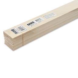 Bud Nosen Basswood Sheets - 1/8" x 2" x 24", 15 Sheets - close-up