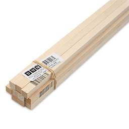 Bud Nosen Basswood Sticks - 1/2" x 1/2" x 24", 10 Sticks - close-up