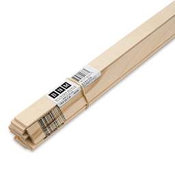 Bud Nosen Basswood Sticks - 1/8" x 3/4" x 24", 12 Sticks - close-up