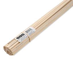 Bud Nosen Basswood Sticks - 3/16" x 3/16" x 24", 36 Sticks - close-up