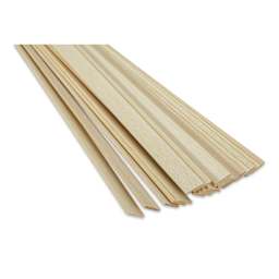 Bud Nosen Balsa Wood Sticks - 1/8" x 1" x 36", Pkg of 20 (view of the ends)