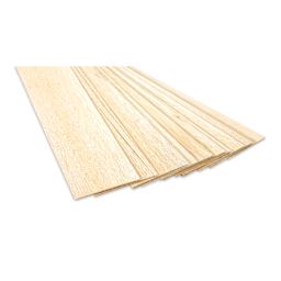 Bud Nosen Balsa Wood Sheets - 3/32" x 4" x 36", Pkg of 15 (view of the ends)