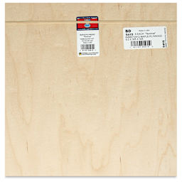 Midwest Products Maple Plywood - 1/4" x 12" x 12", showing packaging label and subber band