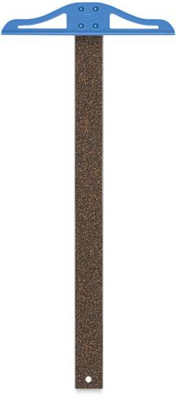 Fairgate Cork-Backed T-Square - Back of T-Square upright showing cork
