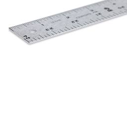 Fairgate Aluminum Straight Edge Rulre - 24" - close-up of centimeter markings