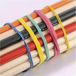 Officemate Rubber Band Ball holding paint brushes together for organization