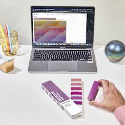 Pantone Metallics Coated Color Guide - 655 Colors, on desk