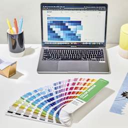 Pantone Color Bridge Guide Coated - 2,359 Colors, on desk