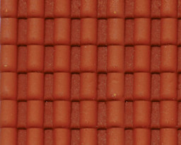 Plastruct Patterned Sheets, Spanish Tile, 1:24 Scale (finished example)