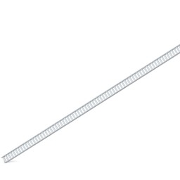 Plastruct Styrene Structural Stairs - Pkg of 2, 1:200 Scale, 3/32'' H x 7/32'' W x 3'' L