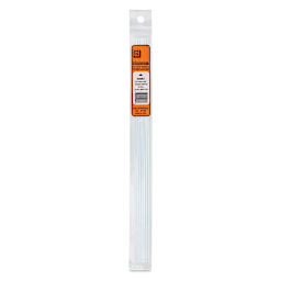 Plastruct Plastic Half-Round Rod - Pkg of 10, 0.1" Dia × 0.05" H × 10" L