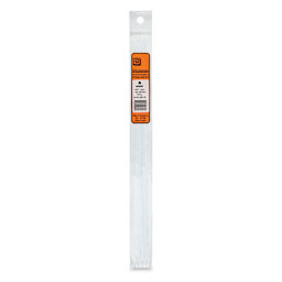 Plastruct Plastic Half-Round Rod - Pkg of 10, 0.04" Dia × 0.02" H × 10" L