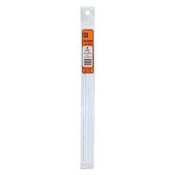 Plastruct Plastic Half-Round Rod - Pkg of 5, 0.156" Dia × 0.078" H × 10" L