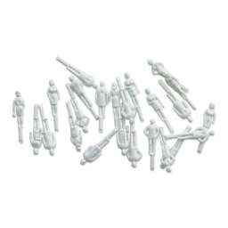 Plastruct Styrene Figures - Pkg of 25, 19/64" (out of packaging)