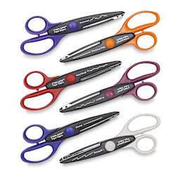 Fiskars Paper Edger - Front of Blister package of Contemporary Set of 6