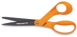 Fiskars Non-Stick Scissors - shown horizontally and slightly open to show non-stick blade 