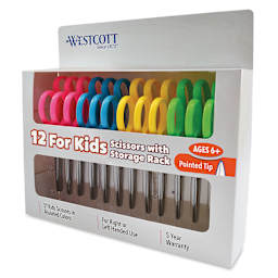 Stainless Scissors - Pkg of 12, Pointed, in packaging