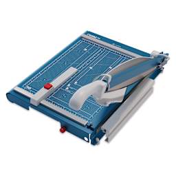 Dahle Premium Guillotine Trimmer - 15" Cutting Length, 18-3/4" x 14" - top view, angled