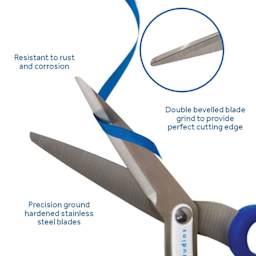 Resistant to rust and corrosion, double bevelled blade grind to provide perfect cutting edge, precision ground, hardened stainless steel blades