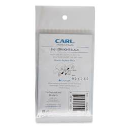 CARL Decorative Replacement Blade - Straight - back of packaging