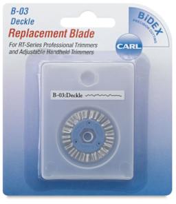Rotary Trimmer Replacement Blades - Package of Single Deckle Blade