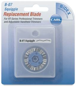 Rotary Trimmer Replacement Blades - Package of Single Squiggle Blade