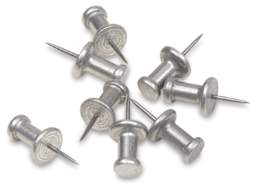 Aluminum Push Pins, Box of 100