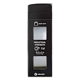 Velcro Brand Industrial Strength Fasteners - Tape Roll, White, 2" x 15 ft, side of packaging