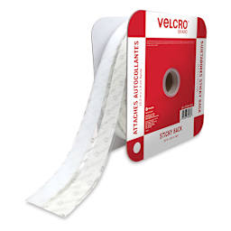 Velcro Sticky Back Fasteners - White, 3/4" x 50 ft, Tape Roll front of packaging