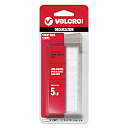 Velcro Sticky Back Fasteners - Pkg of 4, White, 3.5" Strips