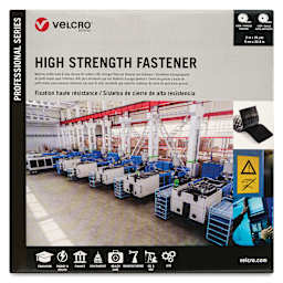 Velcro Brand Pro Series High Strength Fasteners - Black, 2" x 25 yds Rolls front of packaging