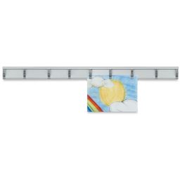 Aluminum Clip Display Rail - 36", With Clips