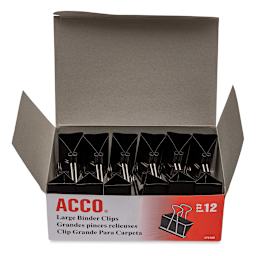 Acco Binder Clip - Large, 2", Box of 12 - open to show contents