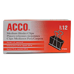 Acco Binder Clip - Medium, 1-1/4" - front of packaging, top view