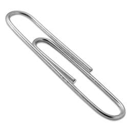 Officemate Paper Clips - Pkg of 750, Silver, Assorted Sizes single clip
