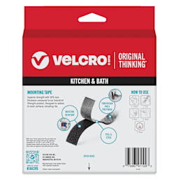 Velcro Brand Industrial Strength Low Profile Tape Roll - 1" x 10 ft back of packaging