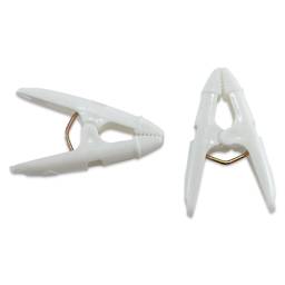 StikkiWorks Grid Ceiling Hanglers Clothes Pin Clamps, close up of individual clamps. 