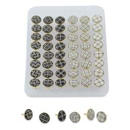 U Brands Push Pins - Black & White Patterns, Pkg of 54 push pins shown