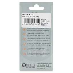 Schulcz Scale Model Vehicles - Sailboats, Pkg of 10, 1:500, 1/40" (back of package)