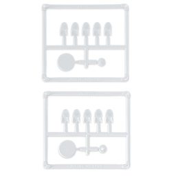 Schulcz Scale Model Furniture - Panton Chairs and Tables, Pkg of 12, 1:100, 1/8" (product out of package)