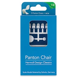 Schulcz Scale Model Furniture - Panton Chairs and Table, Pkg of 6, 1:50, 1/4" (front of package)