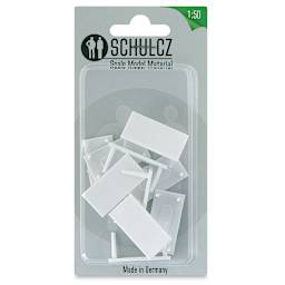 Schulcz Scale Model Furniture - Rectangular Tables, Pkg of 10, 1:50, 1/4" (front of package)