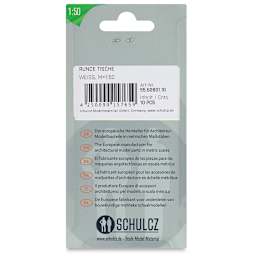 Schulcz Scale Model Furniture - Round Tables, Pkg of 10, 1:50, 1/4" (back of package)