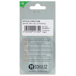 Schulcz Scale Model Furniture Set - Office, 1:50, 1/4" (back of package)