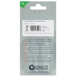 Schulcz Scale Model Furniture Set - Dining Room, 1:50, 1/4" (back of package)