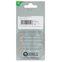 Schulcz Scale Model Furniture Set - Living Room, 1:50, 1/4" (back of package)